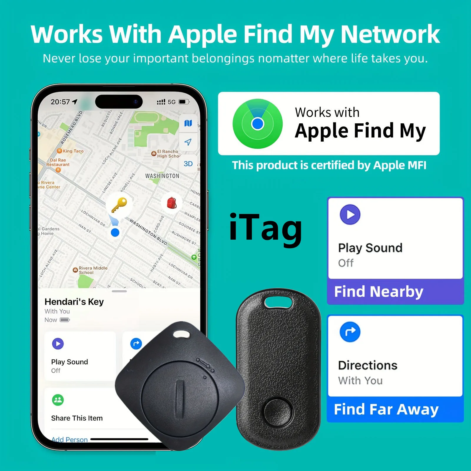 Localizador Bluetooth iTag com GPS